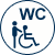 Eingeschränkt rollstuhlgerechte Toilette